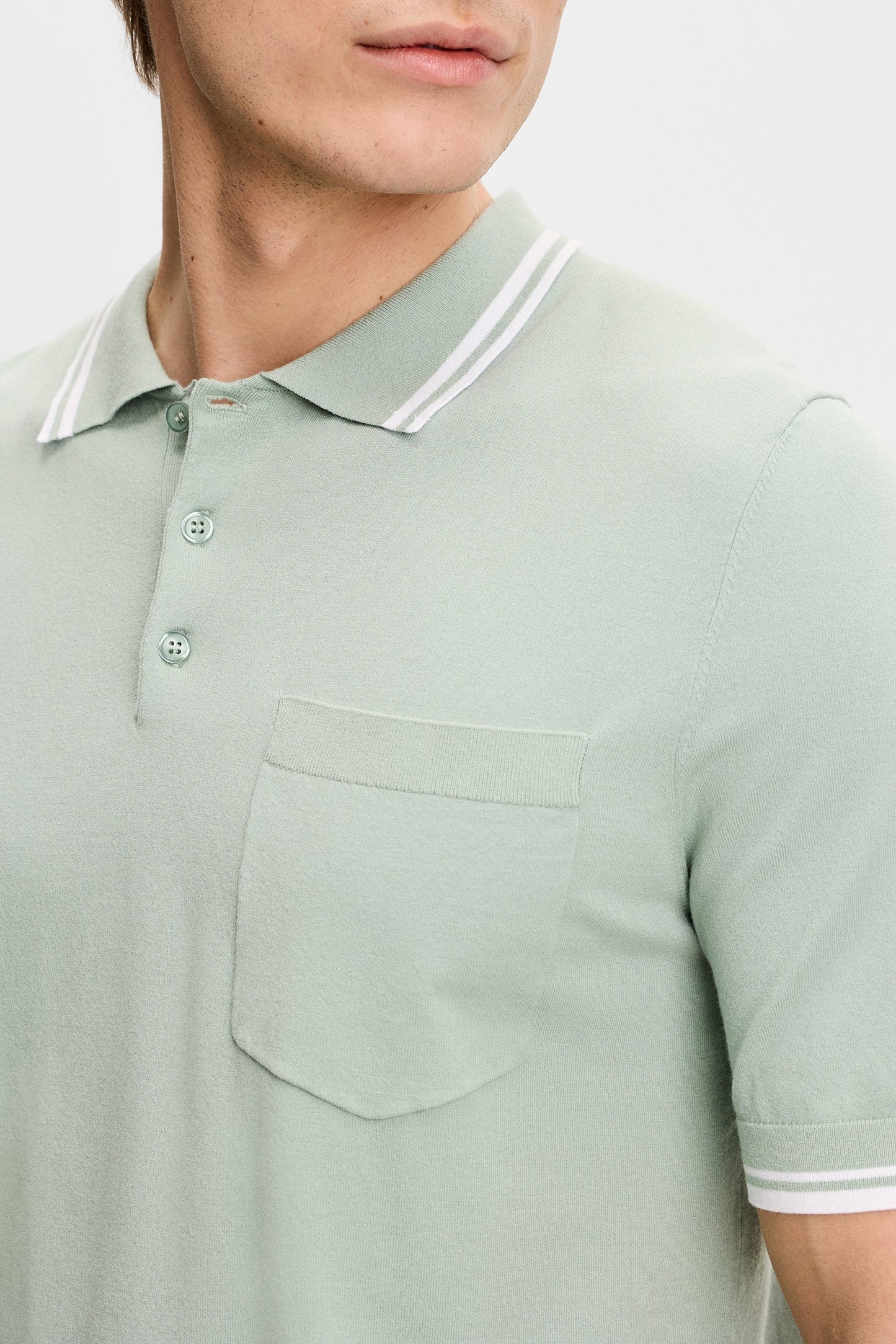 Ramon Knit SS Polo / Jadeite