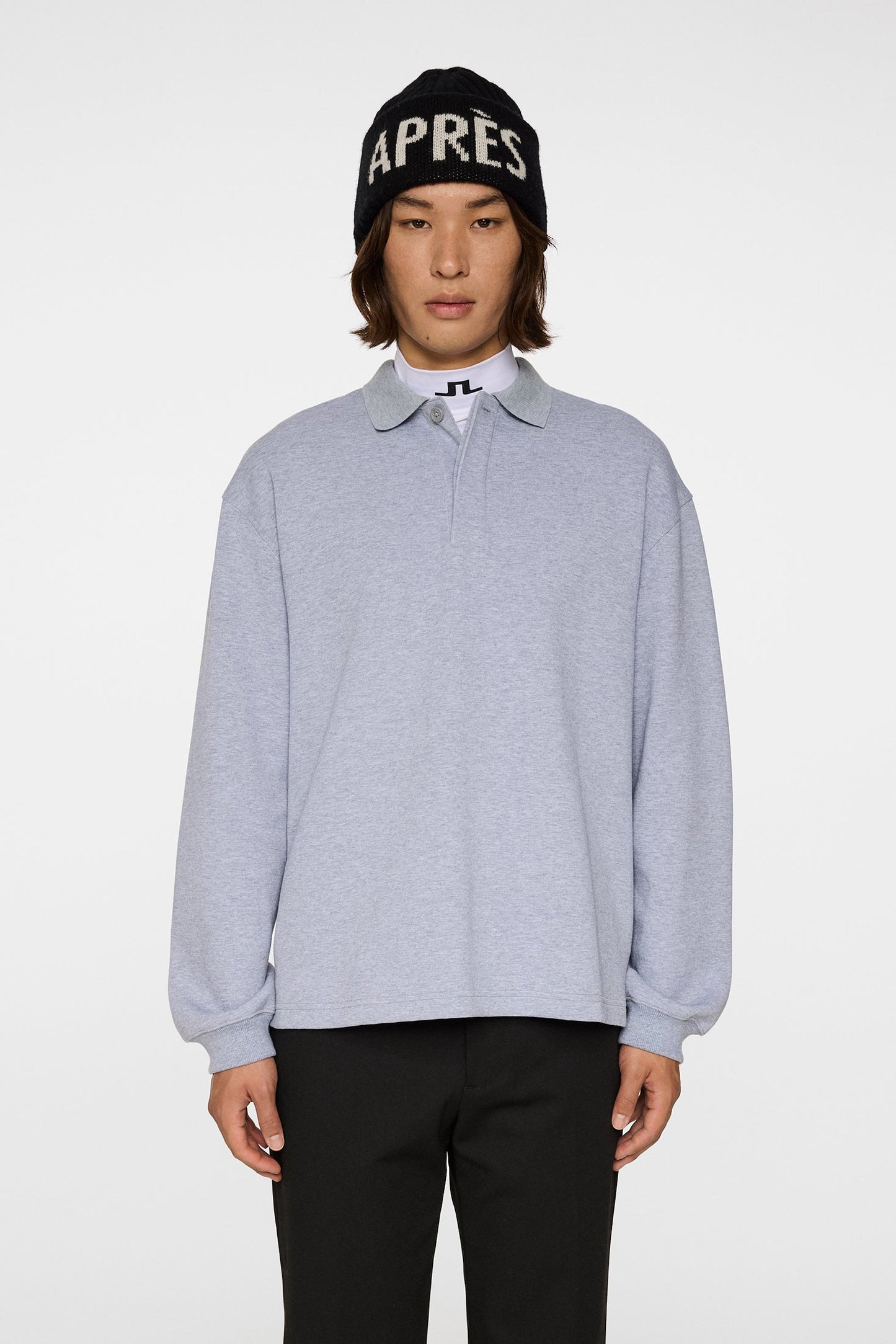 Cadan Polo Sweater / Medium Grey Melange